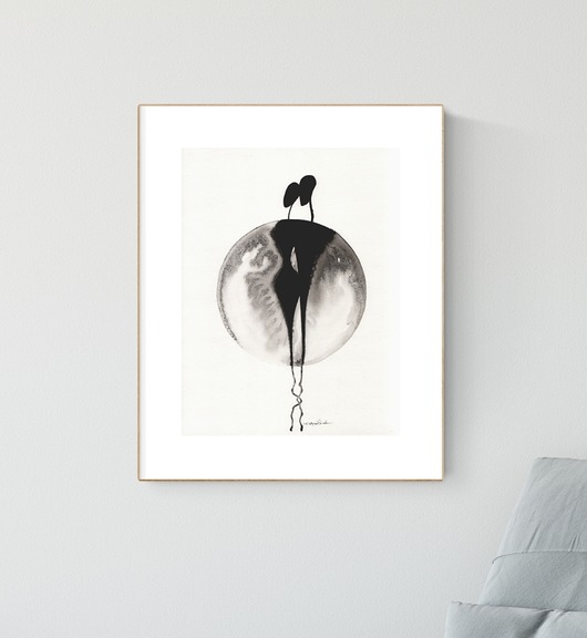 grafika 30X40 cm wykonana ręcznie MiniMalArt