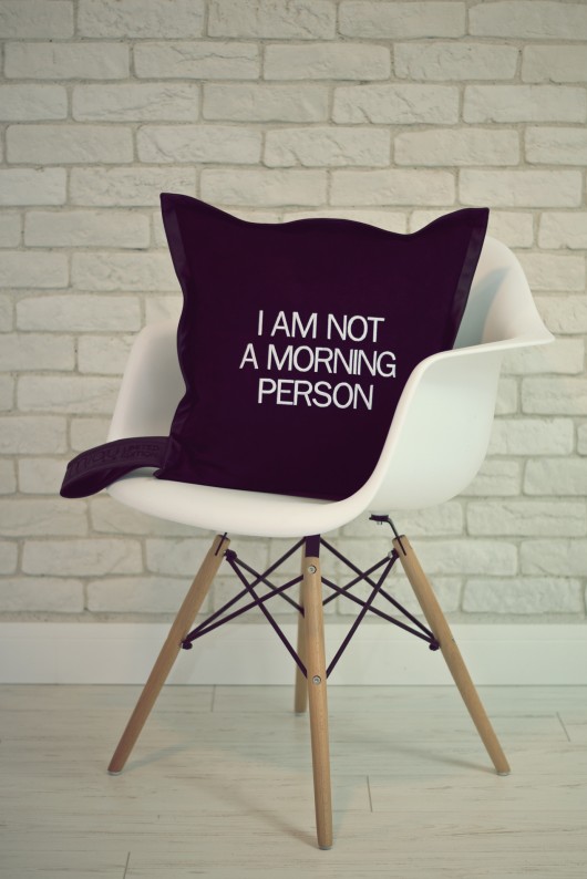 poducha I'M NOT A MORNING PERSON miau design