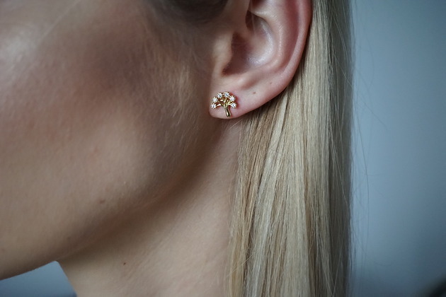 Pozłacane kolczyki drzewka VENA Jewellery