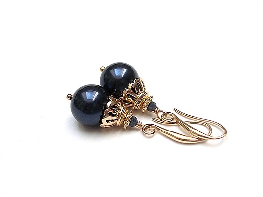 Bąbelki /Swarovski pearls  - navy /11-04-18/  KiKa pracownia