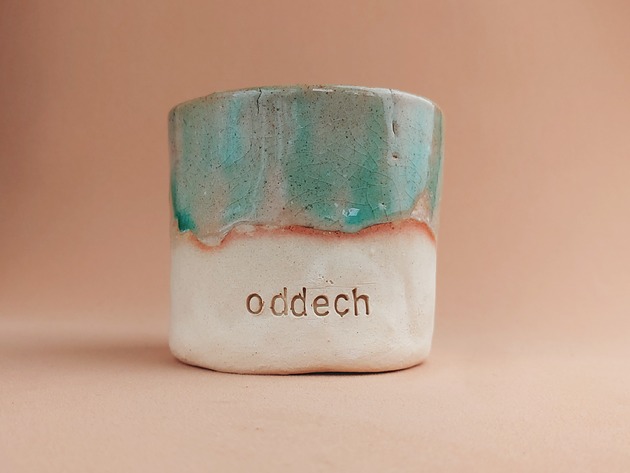 świeczniki i świece Świeca sojowa w ceramice "Oddech" handmade