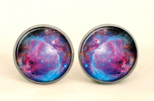 Kolczyki sztyfty FIOLETOWA NEBULA EGGinEGG