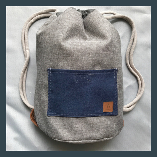 Dwustronny plecak SACK IT! FLOWERS AND GREY SACK IT
