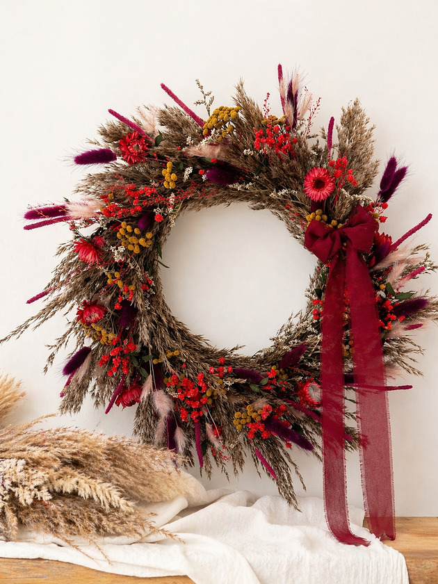 wianki Duży wianek boho sielski