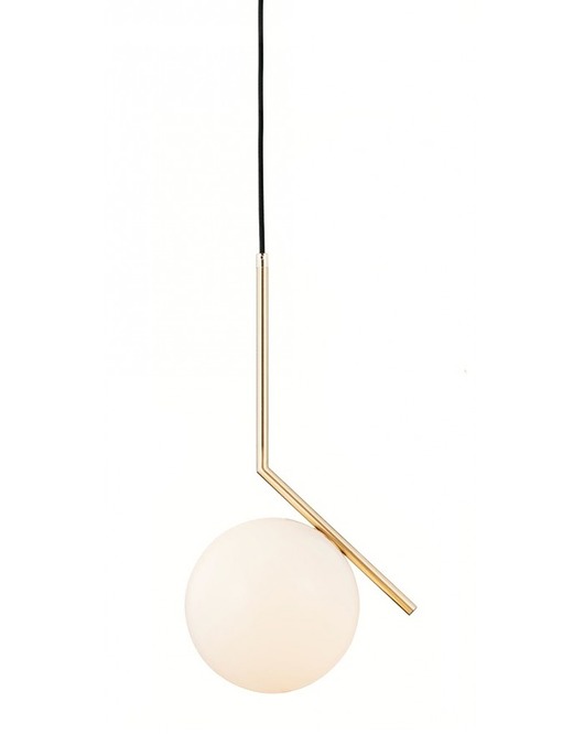 Lampa Wisząca HALM 20 - Mosiądz, Szkło MIA home