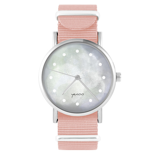 zegarki damskie Zegarek - Szary - brzoskwiniowy róż