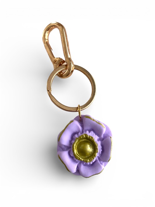Akcesoria pozostałe Brelok kwiatowe fantazje z gliny polimerowej