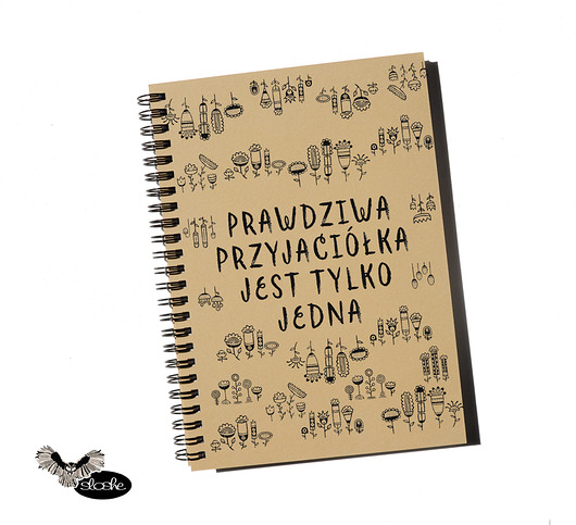 Prawdziwa przyjaciółka jest tylko, z eko papieru Sowia Aleja