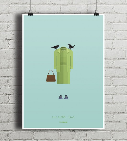 The Birds - Hitchcock - plakat minimalmill