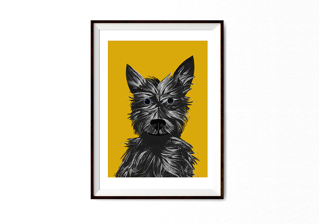 grafiki i ilustracje Psi portret