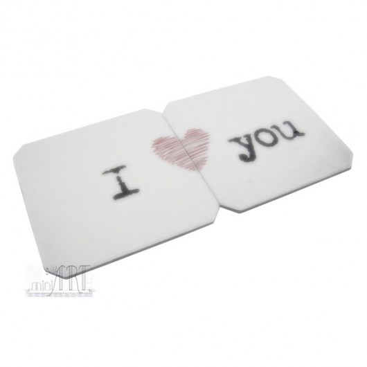 I Love You : podkładki do/dla pary miniart