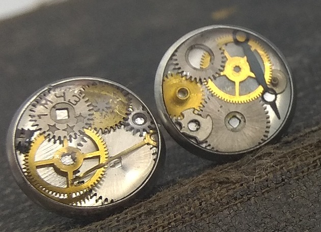 Mechaniczne kolczyki 322 Zegarynki