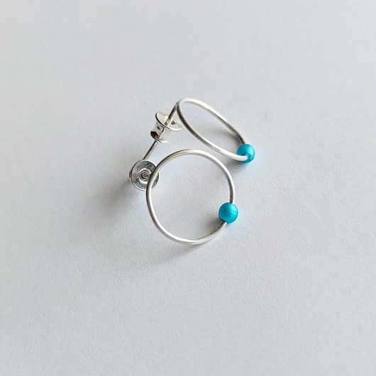 kolczyki z kamieniami Kolczyki OKRĄG