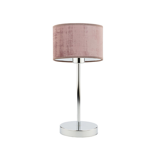 lampy stołowe Elegancka lampa stołowa do salonu NICEA VELUR z welurowym abażurem