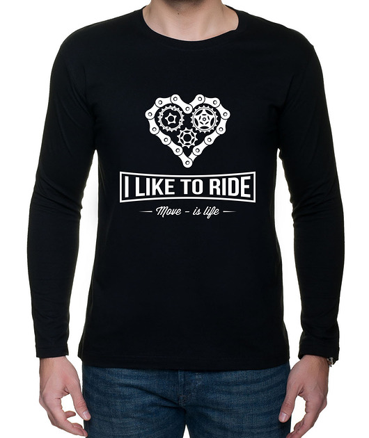 koszulka longsleeve męska. I like to ride studioixi