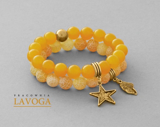 Amber jade & agate set. Lavoga
