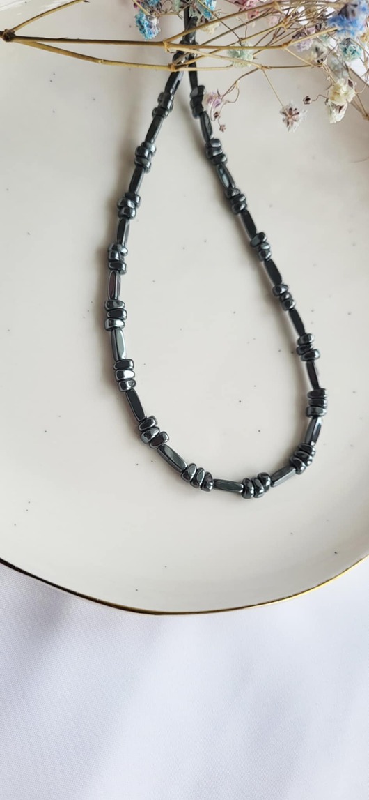 naszyjniki - inne Naszyjnik z hematytu 