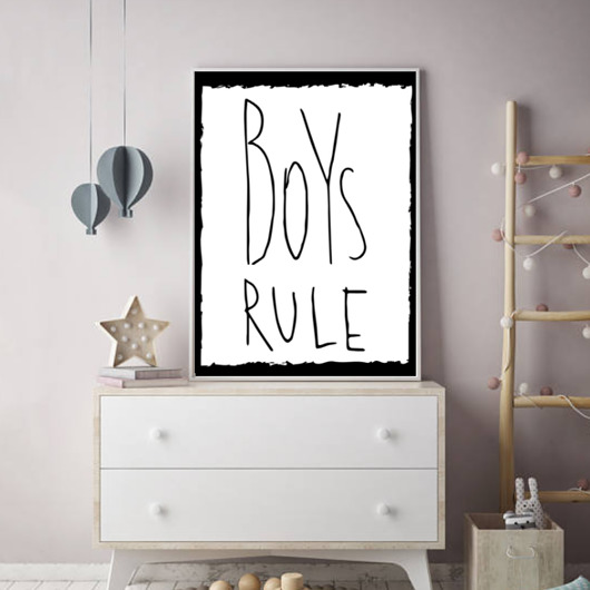 boys rule Skandynawski plakat  Plakatowka