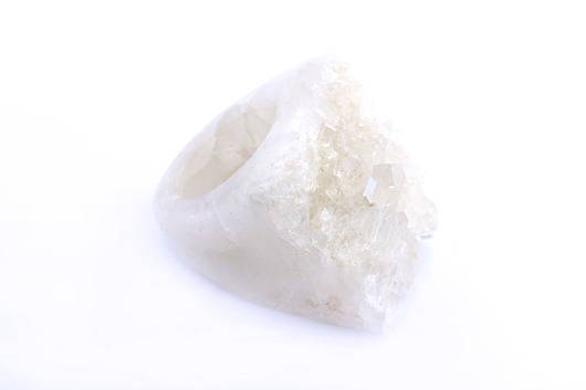 InspiRING Kryształ Górski Brazi Druse Jewelry