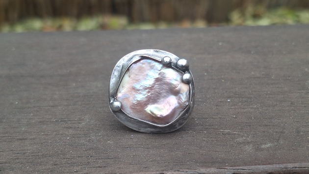 pierścionki - różne Perła - pierścionek regulowany