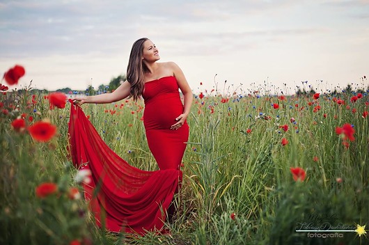 Suknia  ciążowa romantyczna,sesja foto Fascynatory