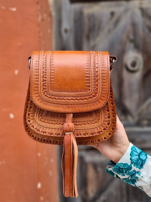 torby na ramię Torebka damska skórzana ręcznie robiona góralska Luisa