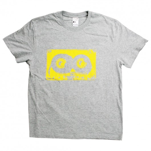 Koszulka T-KASETA grey-yellow 777