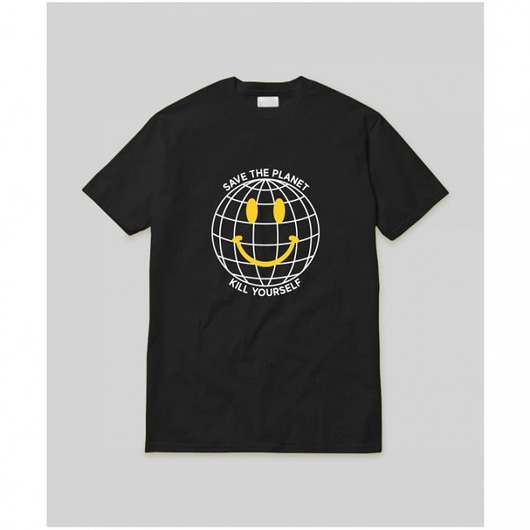 t-shirty męskie T-shirt Save Planet Black Tee