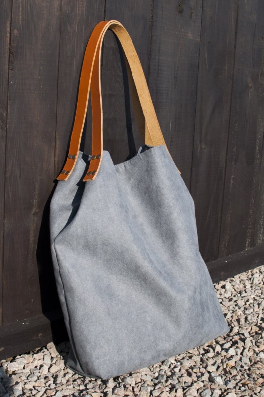 Torba tote XXL - ciemnoszara PRACOWNIA 166