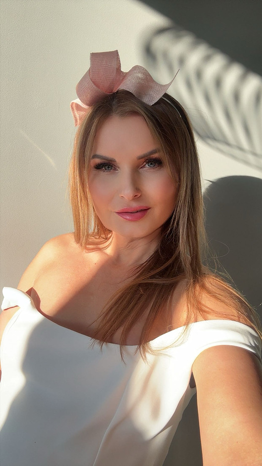 fascynatory Fascynator ślubny NOEMI PASTELOWY RÓŻ oraz inne kolory