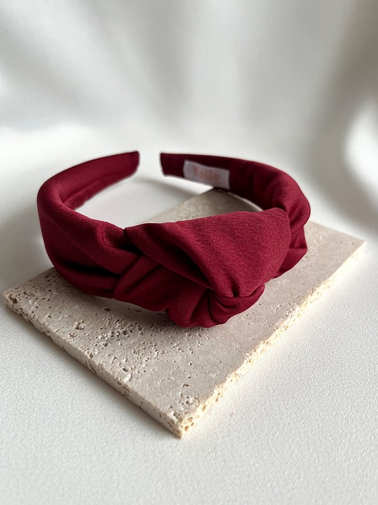 opaski do włosów Bordowa opaska supełkowa Brie