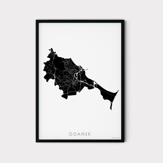 Mapa plakat - Gdańsk Mappy Maps