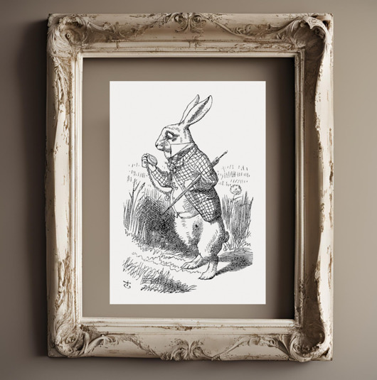 grafiki i ilustracje PLAKAT  vintage zając Wielkanoc dekoracja