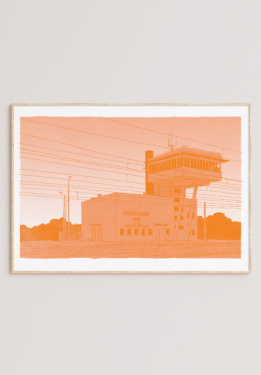 grafiki i ilustracje RISO Zmierzch w Nakle nad Notecią