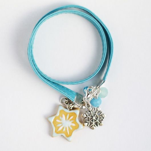 Bransoletka - ciastko i śnieżynka Lemon Lovely