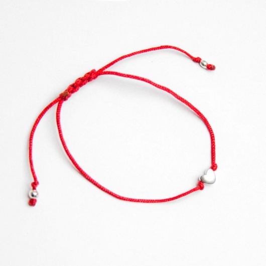 MOKAVE Light Heart - srebrne/ czerwone MOKAVE