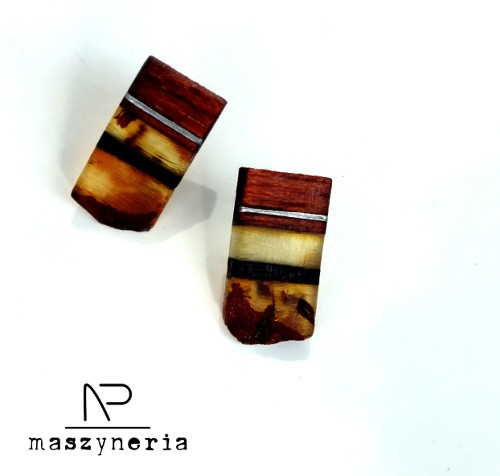 Wood&Amber Kolczyki Maszyneria