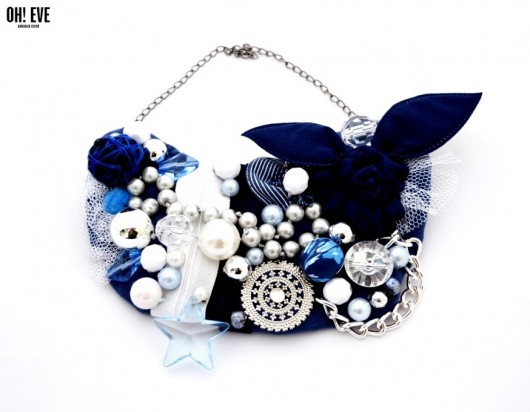 White & Blue OH EVE Handmade Design