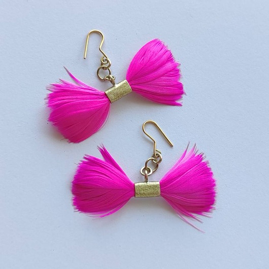 kolczyki z piórami PIÓRKO kolczyki