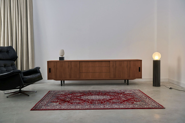 komody i szafki Komoda sideboard T-S02 drzwi przesuwne oraz 3 szuflady