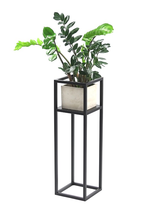kwietniki Kwietnik Metalowy Stojak na kwiaty 70x21cm czarny LOFT