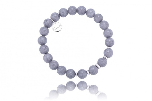 BRANSOLETKA SREBRO 925 Z JADEITÓW DARK GREY Coccola JEWELLERY
