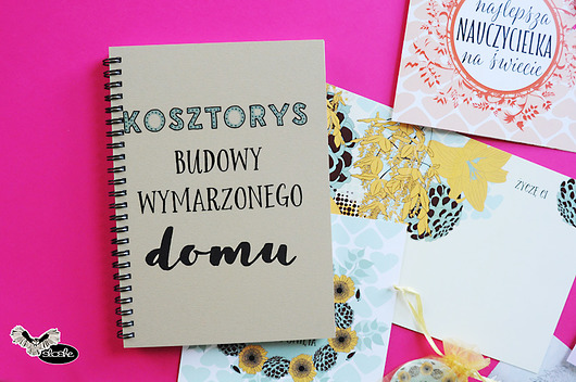 Kosztorys budowy wymarzonego , recycled notatnik Sowia Aleja
