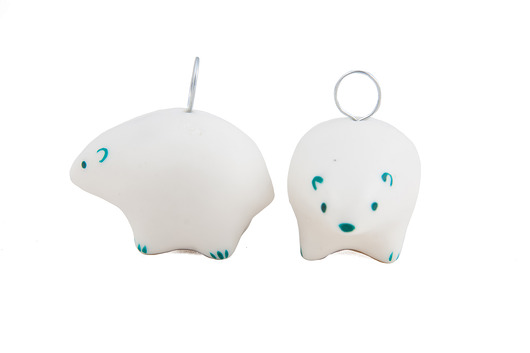 porcelanowe misie polarne bombki Head Made art