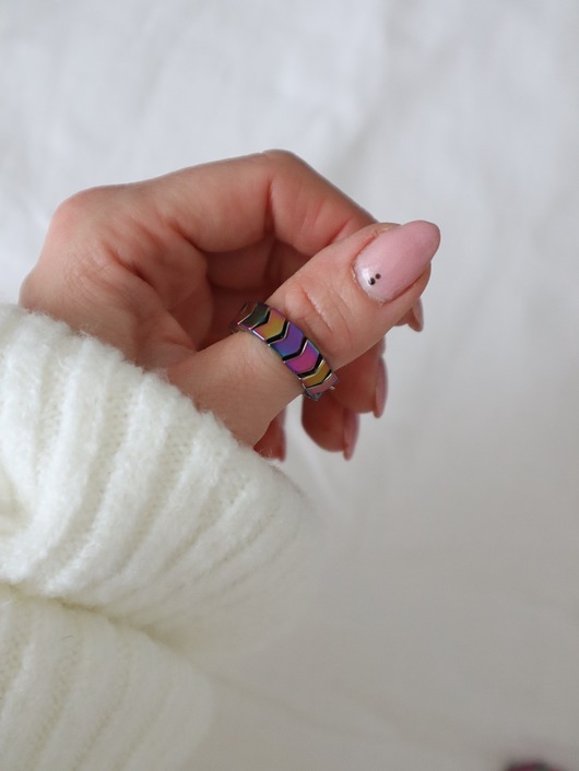 pierścionki elastyczne Pierścionek hematyt