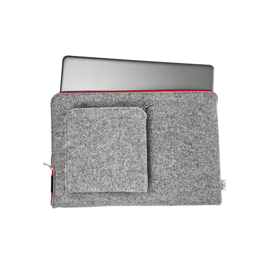 etui na laptopa ETUI Z FILCU na laptopa czerwony zamek
