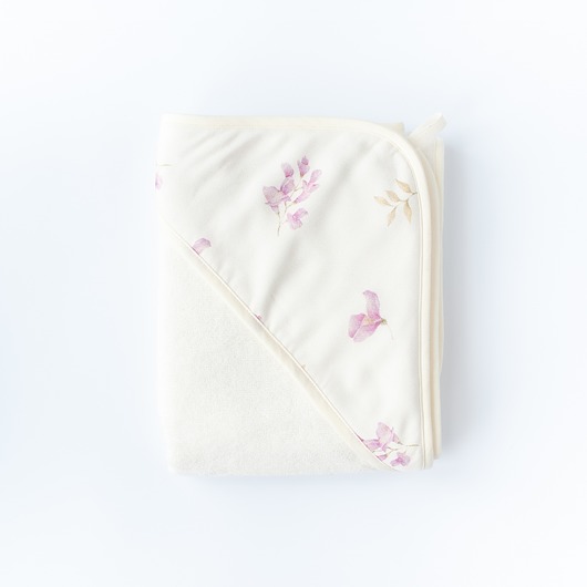 przewijaki i ręczniki dla dzieci Okrycie kąpielowe w kwiatuszki wisterii