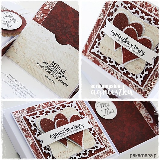 kartki scrapbooking W dniu ślubu