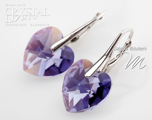 kryształ Swarovski hearts - Kolczyki  mellody