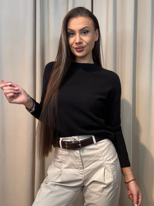 swetry damskie Sweter Alpaka Nero